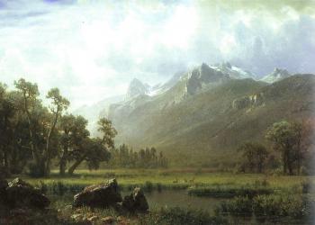 Albert Bierstadt : The Sierras near Lake Tahoe, California